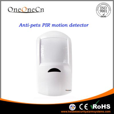 China Indoor Wireless Anti-pets PIR Motion Detector Wall Mounting for sale