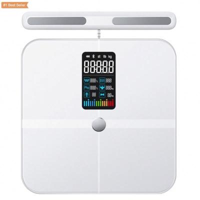 China Jumon Body Weight Scale Measures for Body Weight 8 Electrodes Fat Display BMI Body Composition Monitor Large Body Fat Scale with Ratio Weight Scale for sale