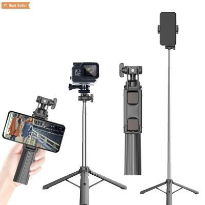 China Photography Stainless Steel Adjustable Portable Tripod Stand A31 Bluetooth Selfie Mobile Wireless Sticks for sale