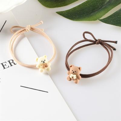 China Hair. Lovely Decoration Cartoon Bear Scrunchies Hair Bands Soft Elastic Rubber Band Girls Hair Bands For Kids for sale