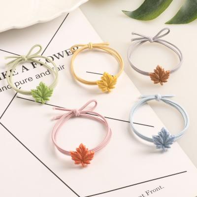 China Hair. Decoration Leaf Elastic Hair Bands Beautiful Colorful Girls Hair Ties Elastic Wick Headband for Girls and Women for sale