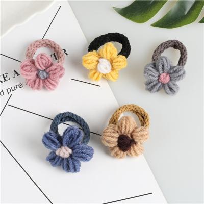 China Hair. Decoration Cotton Baby Hair Ties Flowers Shape Elastic Hairband Headband Colorful Hair Band For Girls for sale