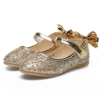 China 2022 New Children's Girls' Ballerina Flats Glitter Party Casual Flat Soft Insole Fashion Flat Shoes for sale