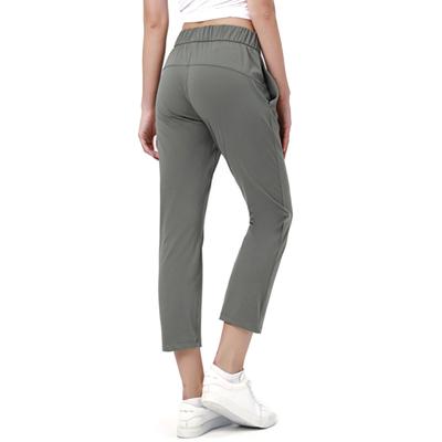 China 2022 Custom Sports High Waist Fitness Breathable Loose Women Cropped Pants Yoga Pants for sale