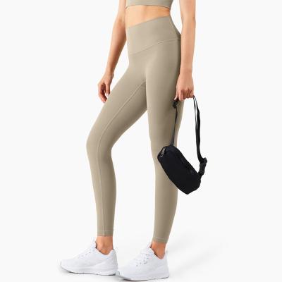 China 2022 Wholesale Antibacterial Women's Yoga Pants High Waisted Workout Yoga Leggings Sports Fitness Wear Seamless Custom Active Gym Leggings for sale