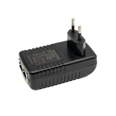 China Transmit date and power adapter 48V0.5A 12v 1a 24V1A 12W 24W 48W RJ45 IEEE802.3at af 10/100/1000Mbps POE for sale