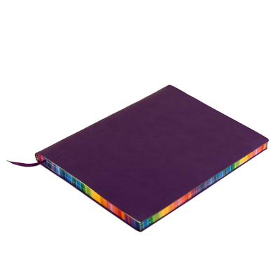 China High Quality Purple Hardcover Book Artificial Leather Business Notebook for sale