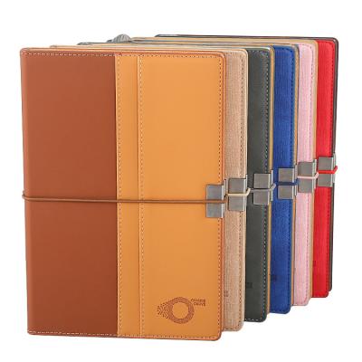 China Hardcover Customized Fabric Style A5 Colored Leather PU Notebook Planner Journal for sale