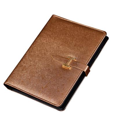 China Printed Business PU Customs Office Leather Loose Leaf Supplies Notes Gift Diary for sale