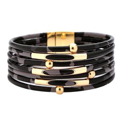 China Trendy Fashion PU Leather Bracelets For Women for sale