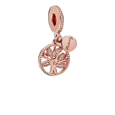 China Charms of BOHEMIA Rose Gold Lift Tree Pendant for sale