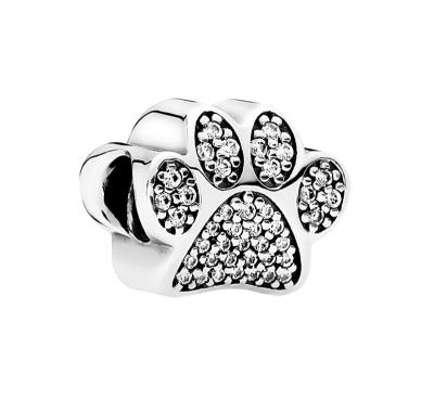 China 925 Sterling Silver Dog Paw Charm Factory Wholesale Charm 925 Sterling Silver Top Selling Charm for sale