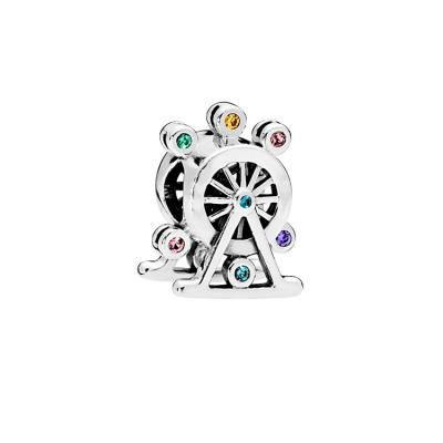 China 2018 Sterling Silver Color Wheel Charm From BOHEMIA China Factory 925 Silver 925 Jewelry Charms For Bracelets for sale