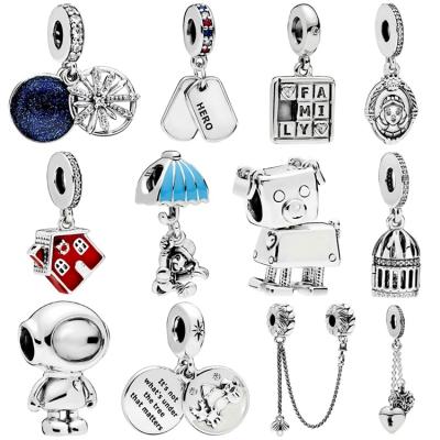 China 925 2018 new collection 925 sterling silver silver charms for snake bracelet enamel stone wholesale silver dangle charm for sale