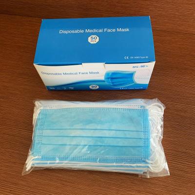 China All Type 17.5*9.5cm Disposable Surgical Masks Surgical Mask Blue Sterile Medical Design for sale