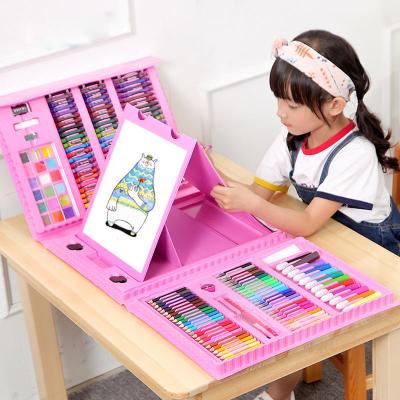 China DIY Paint Joybox Pen Brush Watercolor Child Color Art 180 Stationery 150Pcs Set for Drawing and Painting Children Art Creativity Set for sale