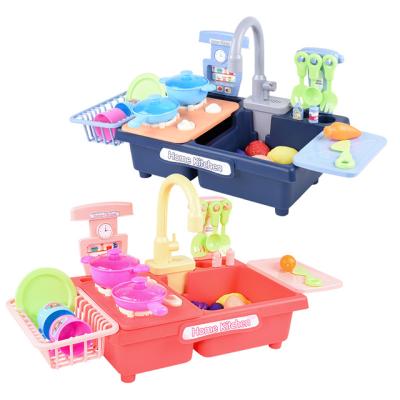 China Funny Educational Toy Joybox Children Sink Dishwasher Pretend Water Role Play Wonder Set Oyuncak Lavabo Cocina De Juguetes Kitchen Toys for sale