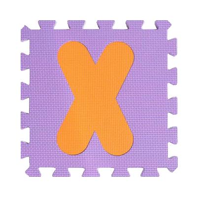 China Aji Washable Kids Pisos Eva Custom Floor Alfabeto Eva Education Number Letter Puzzle Baby Cushion Play Crawling Mat for sale