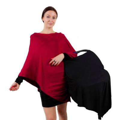 China Classic Modal Stripe Solid Color Nursing Cover Breastfeeding Cover Poncho Nursing Cover for sale