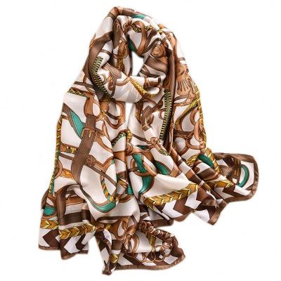 China Wholesale 2020 new style women's brand luxury pattern fashion custom scarf silk long shawl for sale