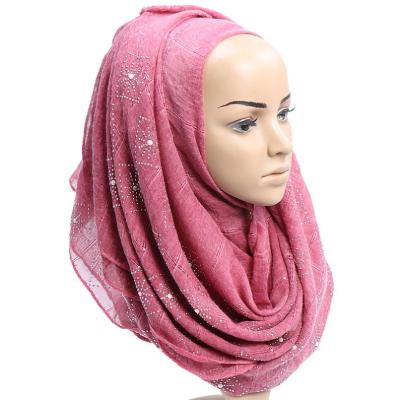 China New style eco-friendly hot sale single color cotton and hemp inlaid diamond solid color tie dye cotton shawl hijab tie dye scarf for sale