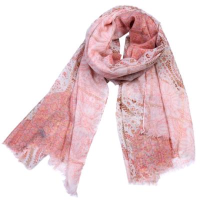 China Wholesale Retro Design Satin Silk Shawl Breathable Silk Scarf Women Printed for sale