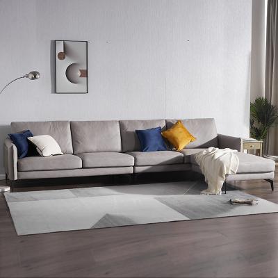 China Fabric Sofa Manufacturer Wholesale Solid Wood Customized Frame Comfortable And Soft Fabric Upholstered Sectional Sofa For Living Room for sale