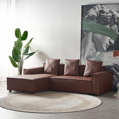 China Sofa Bed Customized Sofa Modern Multi Function Living Room Genuine Leather Home Furniture Sectional L Shape Leather Sofa for sale