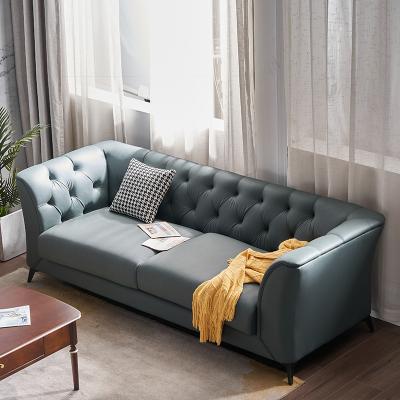 China Customized Solid Wood Modern Sofa Luxury Design Leather European Sofa Frame High Quality Living Room Sofa Bench for sale