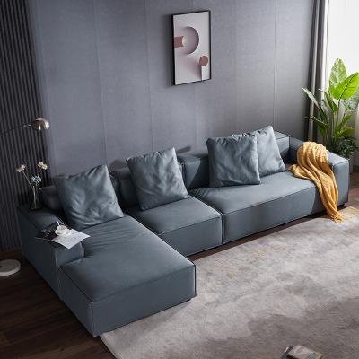 China Modern Light Luxury Three-Seat Fabric Sofa Living Room Furniture Simple Customized Comfortable And Soft Modular Sofa for sale