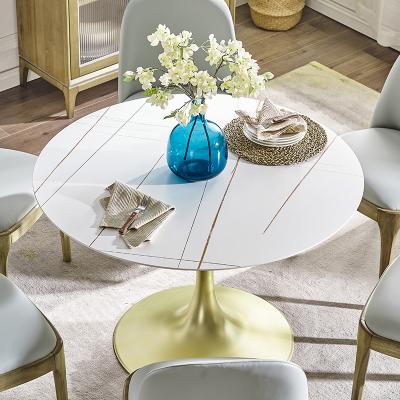 China Restaurant Furniture Metal Dining Set Modern Dining Table Set Marble Dining Table For Home for sale