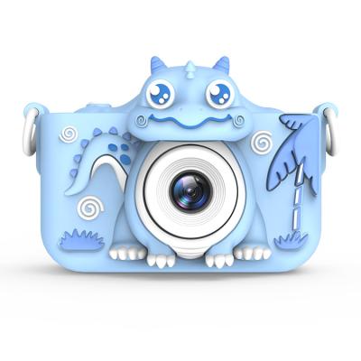 China Take photo/recoding/game Pink Dinosaur Digital Camera For Tweens Children'S Camera 1080P Hd Children Camera With Cartoon Protective Cover for sale