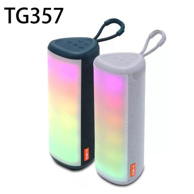 China Wireless TG357 New LED Wireless Speaker Fabric Tws Wireless Portable Bluetooth Speaker With Subwoofer Outdoor/Indoor Activities speaker for sale