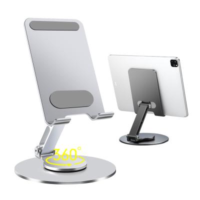 China Adjustable Hot Sales Portable Foldable Desktop Phone Stand Silicone Anti-slip 360 Rotating Aluminum Mobile Phone Holders for All Phones for sale