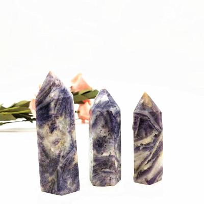 China China Natural Polished Decoration Crystal Points Violet Crystal Stone Crystal Wand Points For Fengshui for sale