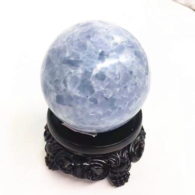 China China Wholesale Natural Blue Celestite Sphere Crystal Ball Blue Ball Crystal Craft For Decoration for sale