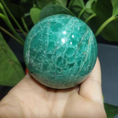 China Europe Natural Crystal Ball Quartz Egg Amazonite Sphere Egg Healing Stone Home Decoration for sale