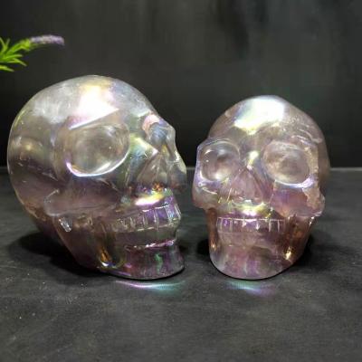 China Europe Natural Gemstone Hand-carved Crystal Skulls Clad Crystal Skulls For Decoration for sale