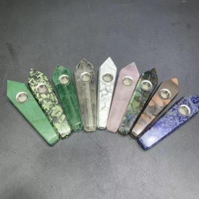 China China wholesale bulk pipe healing high quality crystal stones hand cut natural spiritual folk crafts for sale