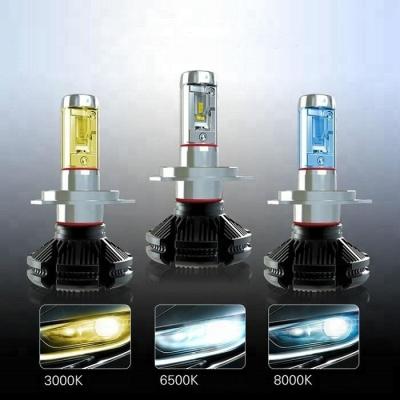 China Best Led Headlights X3 zes 9005 H8 H4 50W 6000LM C6 S2 T1 Led Headlight Alexander 126H for sale