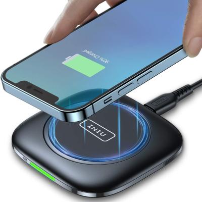 China Fast Charging Wireless Charger Wireless Charger, 15W Qi-Certified Fast Wireless Charging Pad with Premier-Vu Smart Adaptive Indicator Support for iPhone for sale