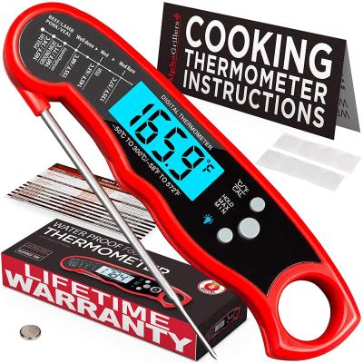 China Digital thermometer food instant read meat thermometer for grilling and baking. The Best Waterproof Ultra-Fast Thermometer with Backlight and Calibration for sale