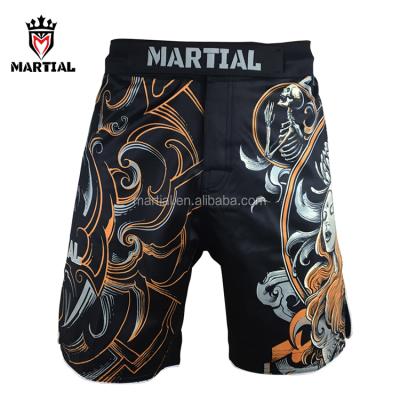 China China OEM Spandex/polyester 4 way Muttahida Majlis-e-Amal stretch print bjj kickboxing shorts for man for sale