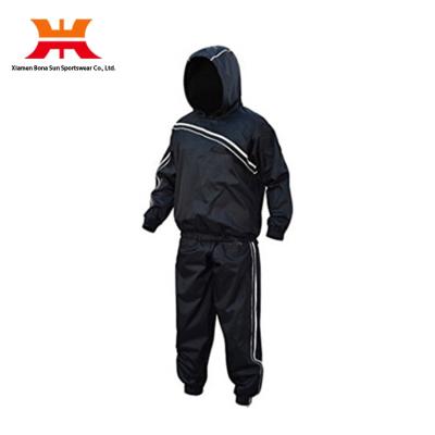 China Customized Sizes Windproof Trainings Kits Simple Cheap Track Jogging Sauna Suit For Lose Weight for sale