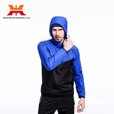 China Fashion QUICK DRY Sport Wear Silver PVC Sauna Suit Clothes For Man for sale