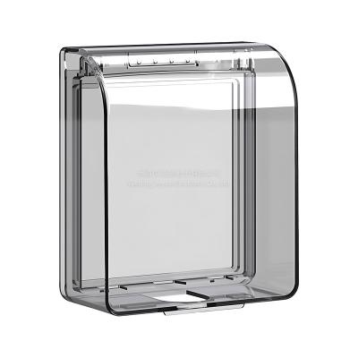 China Waterproof Cover Device Waterproof Transparent Open Installation Cover Bathroom Furniture Office Furniture Switch Toilet Socket Box Splashproof for sale