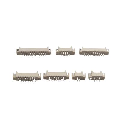 China Patch Socket Connector 2-16P Copper Coated Horizontal 1.25mm Connectors Braided High Temperature Resistance for sale