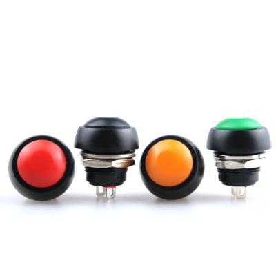 China JIEYUE PBS-33B 12mm On Switch Mini Waterproof Reset Momentary Push Button for Car Boat PBS-33B for sale