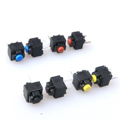 China 2 Pin Button Switch Black Blue Yellow Red Square Silent Micro Switch For Mouse Switch 6*6*7.3mm Mute Button 6*6*7.3mm for sale