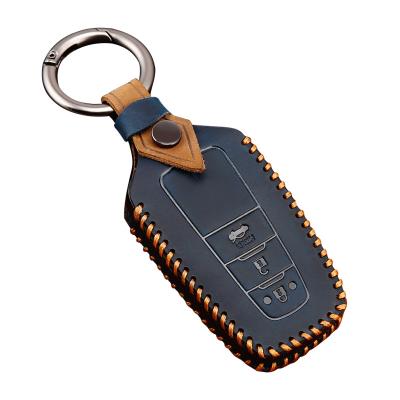 China Wholesale Environmentally Friendly Car Remote Key Case Full Protection Key Chain Supplier China Crazy Horse Leather Case For Toyota for sale